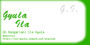 gyula ila business card